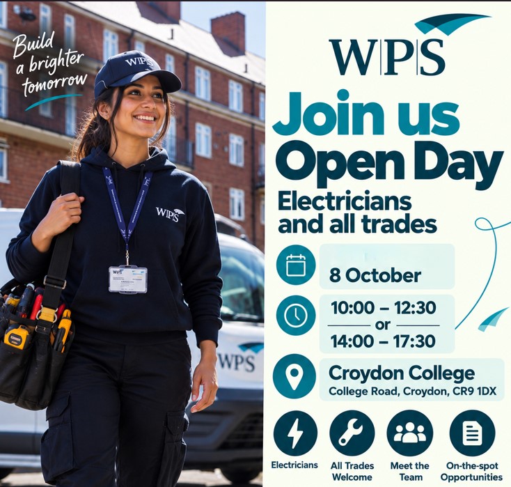 WPS Open Day for Electricians & All Trades - Thursday 8th October