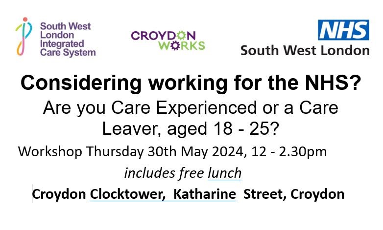 NHS Workshop Thursday 30th May 2024, 12 - 2.30pm