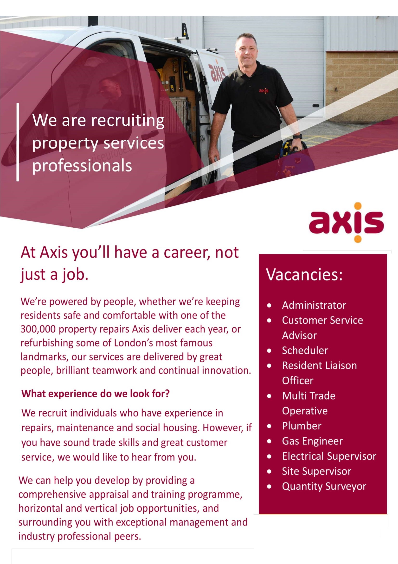 AXIS Europe Job Opportunities